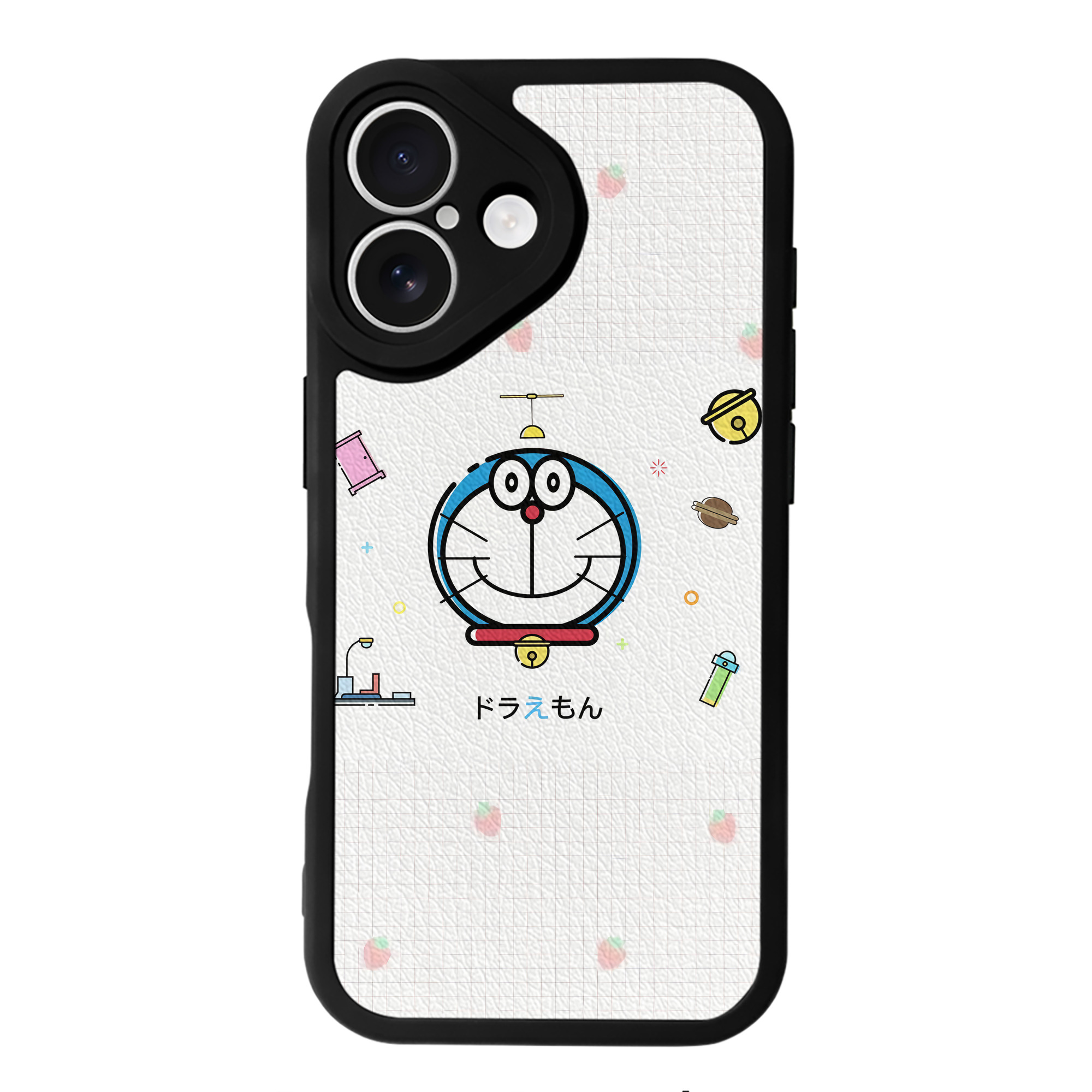 （画像用） ドラえもん Doraemon 【iPhone 16シリーズ対応】シリコンスマホケース（レザー調） 材質：シリコン